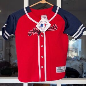 NWT Washington Nationals Youth MLB Jersey - Red/Navy - Size L (6)